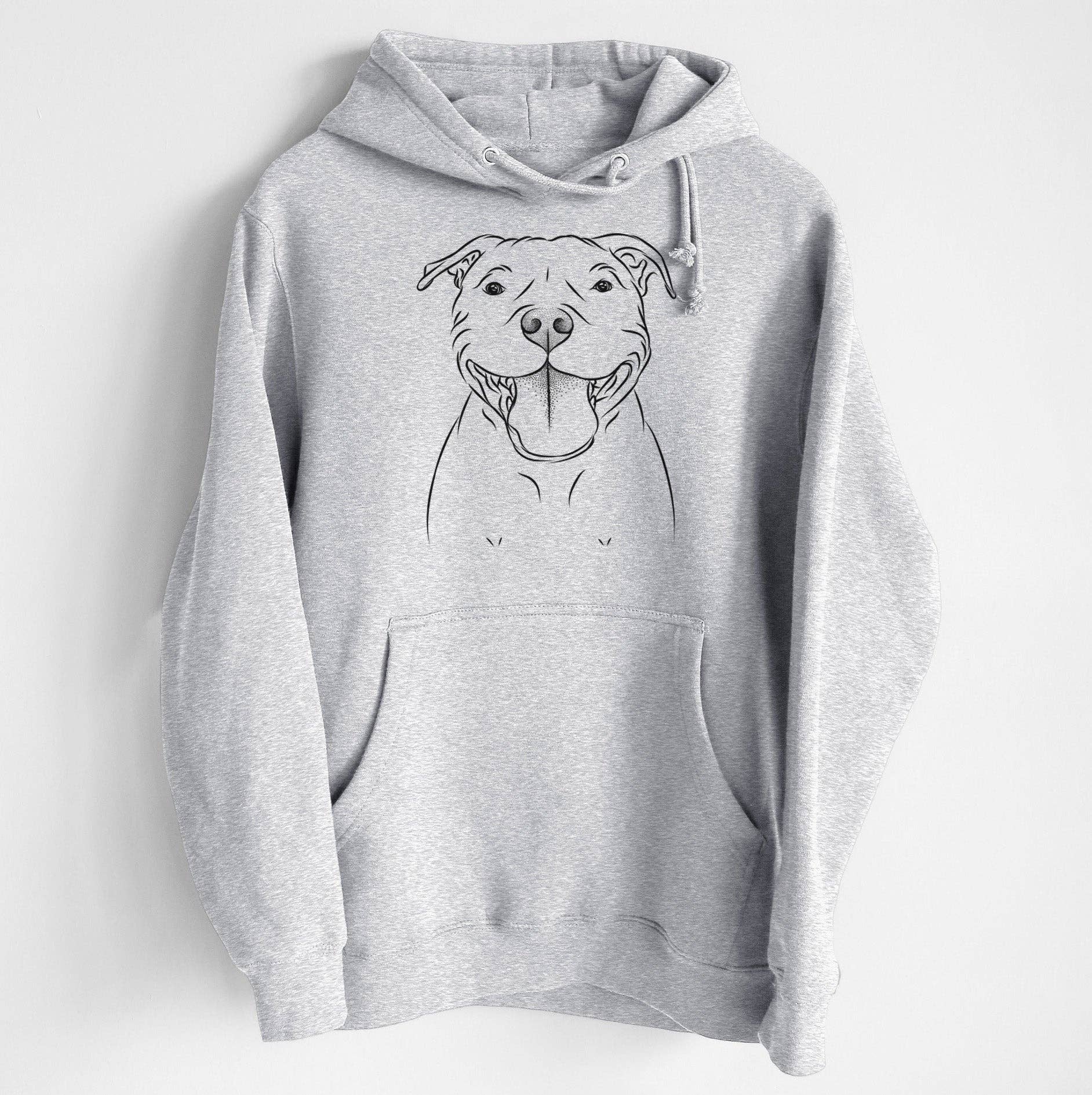 Inkopious - Wholesale Hoodie - Unisex - Wafer the Staffordshire Bull Terrier- Heavyweight Fleece Hoodie0