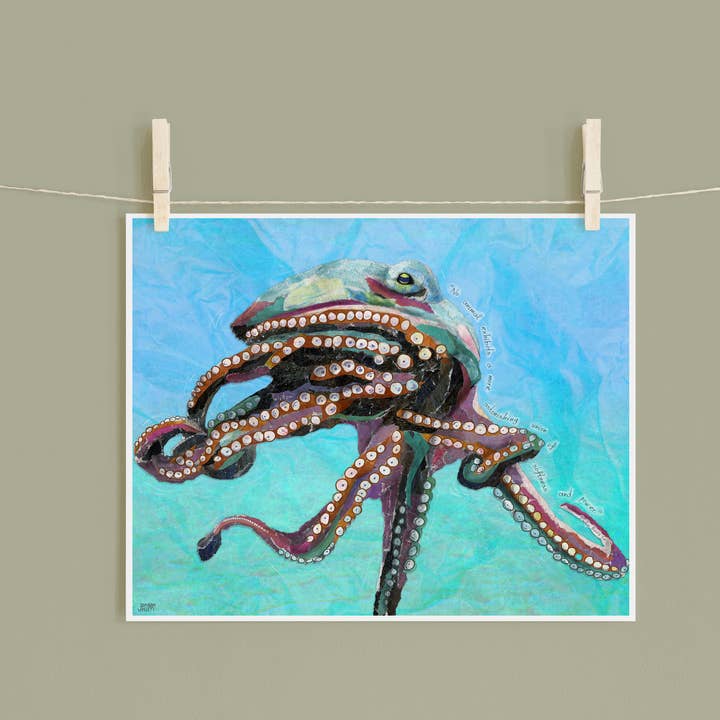 Octopus - print for wholesale by Found & Rewound