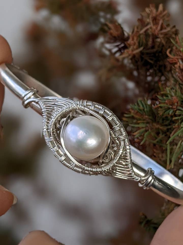 Freshwater Pearl And Sterling Silver Bracelet for wholesale by Le Tourbillon Minéral