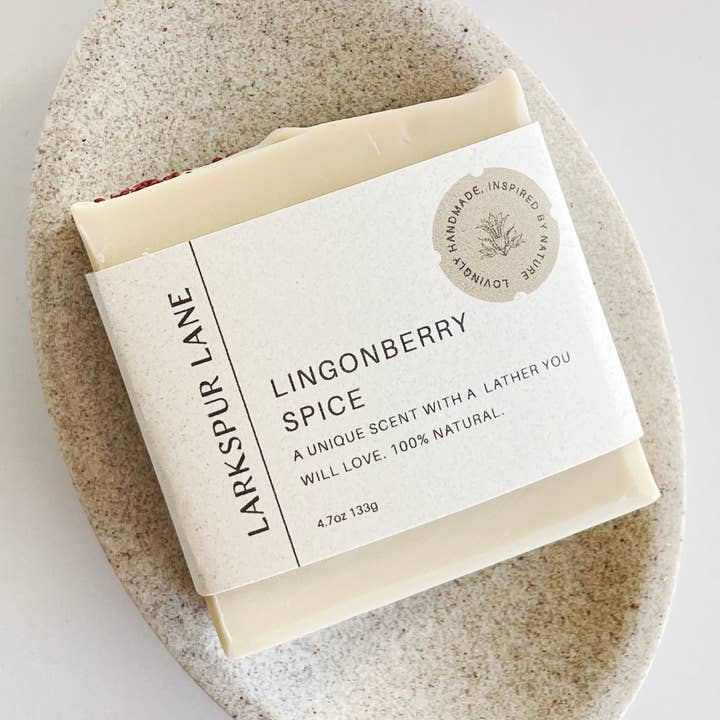 Lingonberry Spice Soap for wholesale by Larkspur Lane Soaps & Sundries LLC