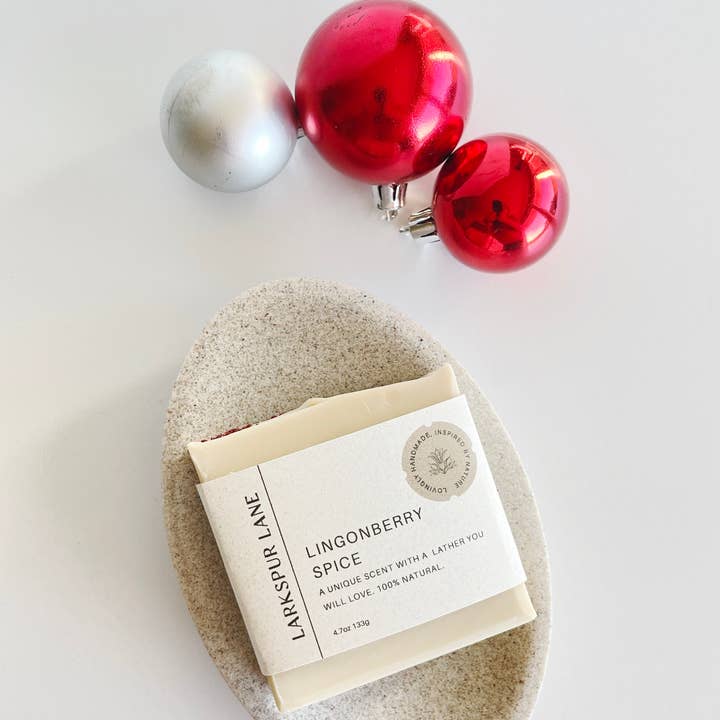 Lingonberry Spice Soap for wholesale by Larkspur Lane Soaps & Sundries LLC