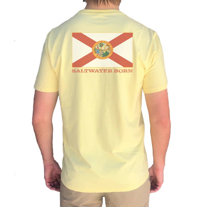 T-Shirt mit Flagge von Key West, Florida für den Großhandel von Saltwater Born