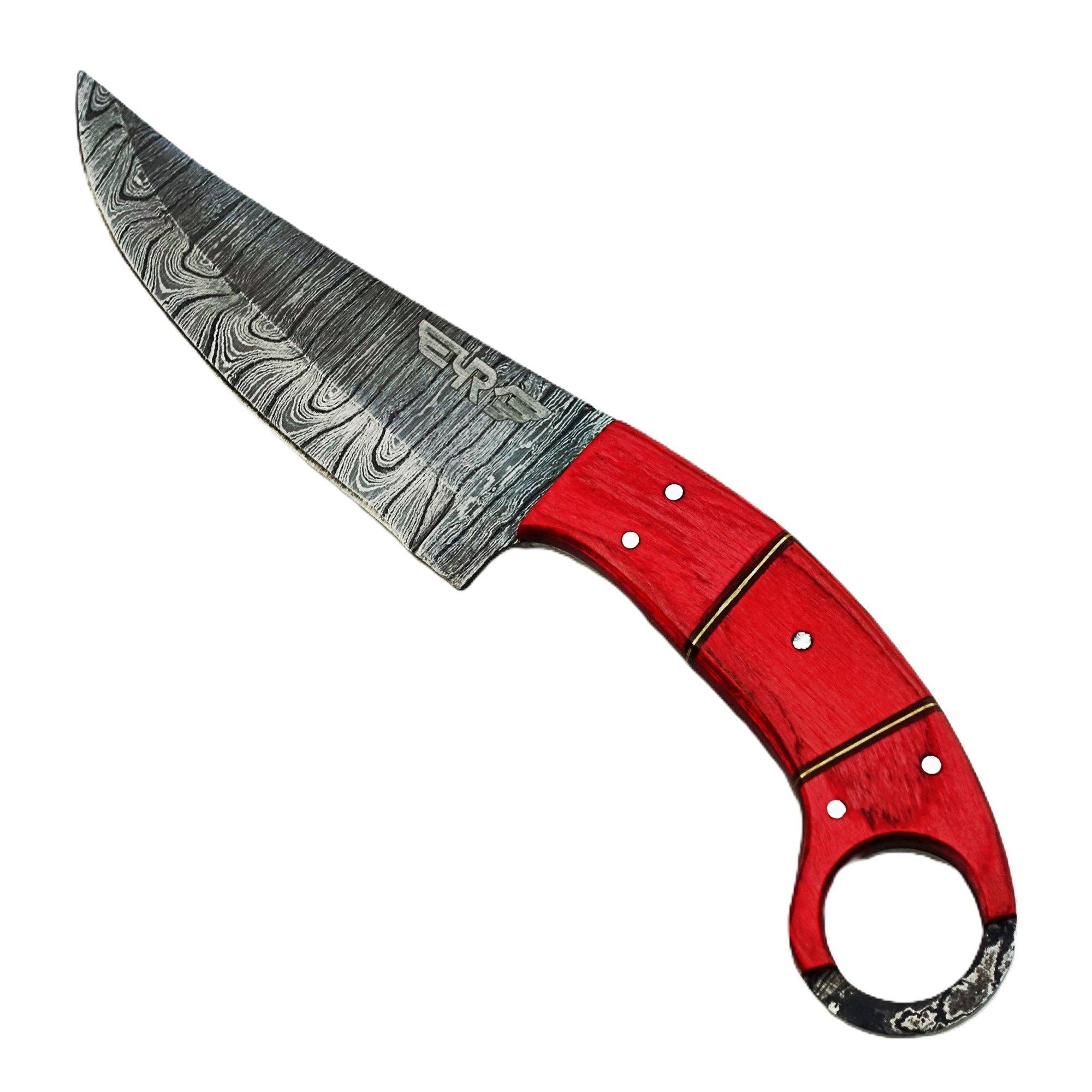Ruddock Bros. LLC - Wholesale Pocket Knife/Holder - The Cardinal  - Ring Handle Utility Knife - Damascus Steel3