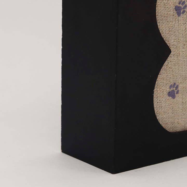 Paris Loft Inc - Vente Pancarte - Petit panneau amusant en bois et toile de jute pour une table ou un mur