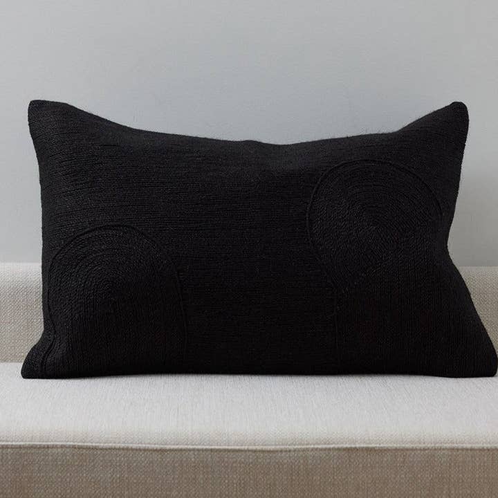 Fodera per cuscino Sama Black Jute per la vendita all'ingrosso da parte di LEÏLAH