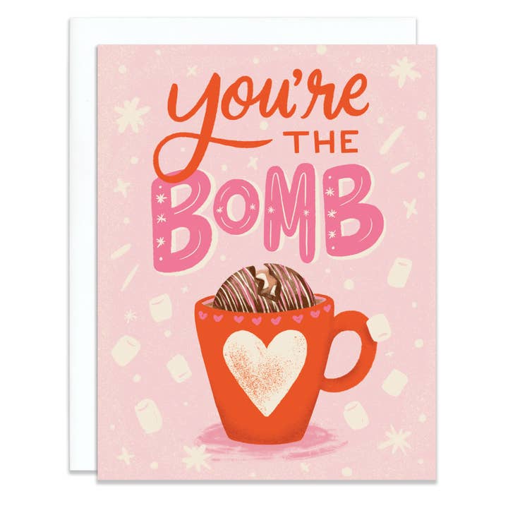 You're the (hot cocoa) Bomb Card for wholesale by Joylark Studio