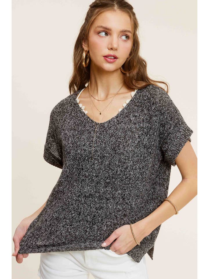 La Miel - Wholesale Knit Sweater - Women's - MCS3580-Soft Lightweight Loose Fit Textured Pullover Sweater16