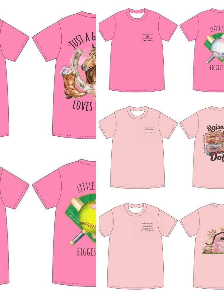 PRÉ-ENCOMENDA T-Shirts para Meninas por atacado de Southern Anchor