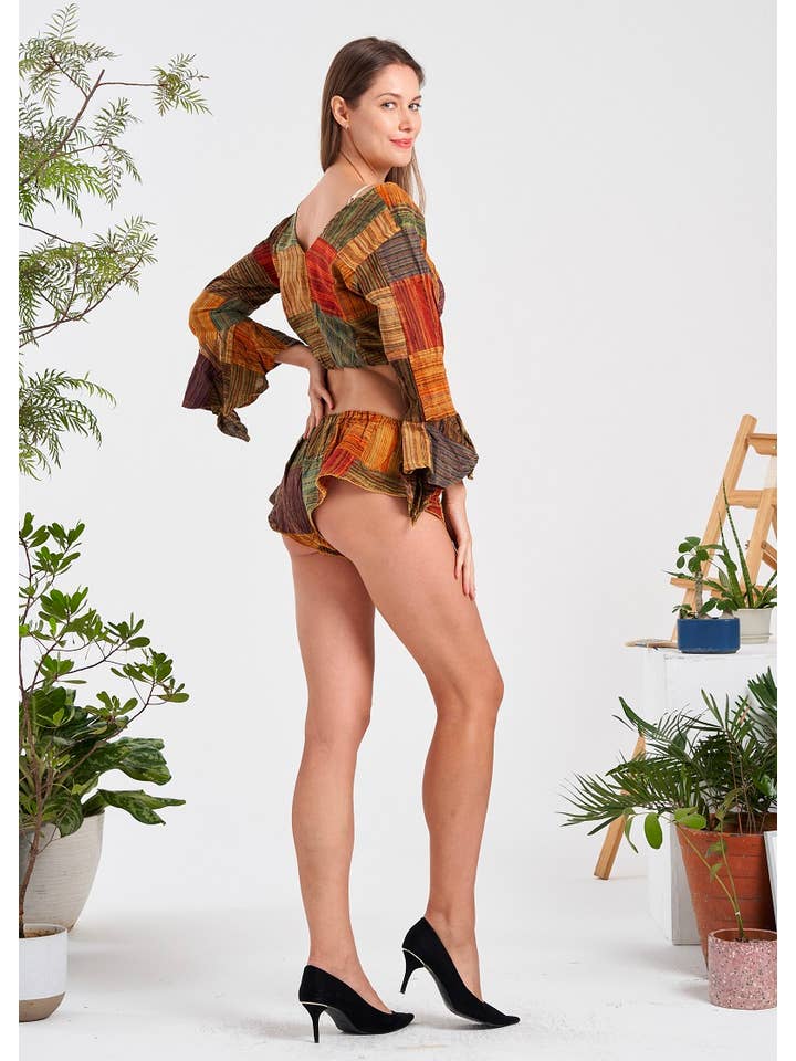 Kathmandu Imports - Wholesale Shorts - Women's - Multi-patch Booty Shorts
(KT-1420)1