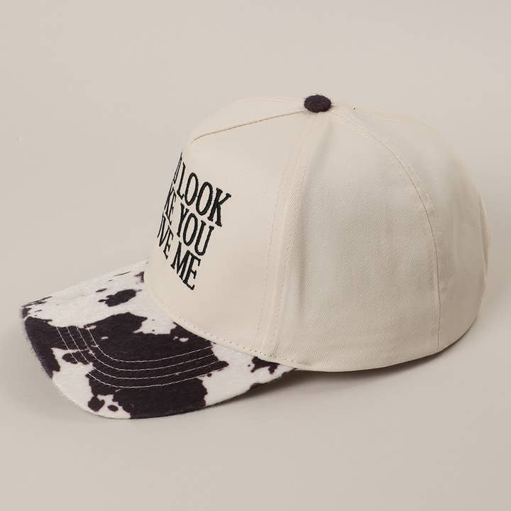 Fashion City - Wholesale Trucker Hat - Unisex - You Look Like You Love Me Embroidered Animal Print Trucker 3