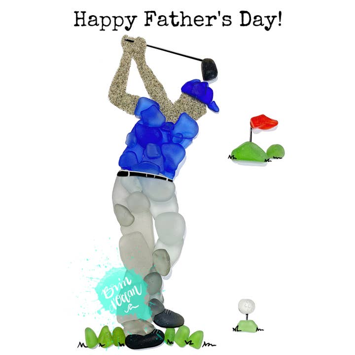 Biglietto di auguri per la festa del papà di Sea Glass per la vendita all'ingrosso da parte di Brin d’Ocean