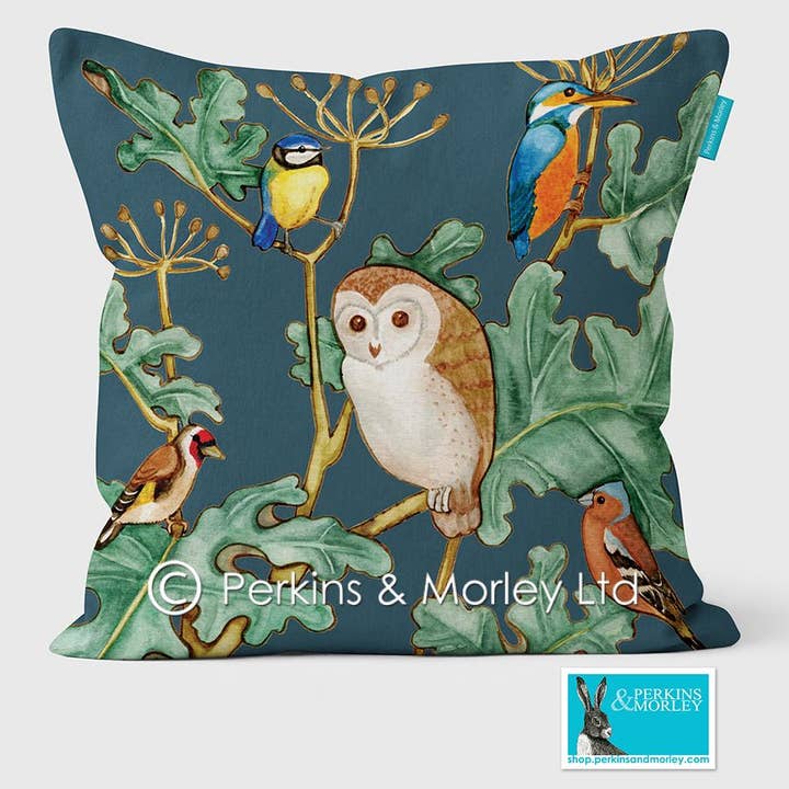 Cuscino Birds - Vintage Animal Bird & Flora per la vendita all'ingrosso da parte di Perkins & Morley