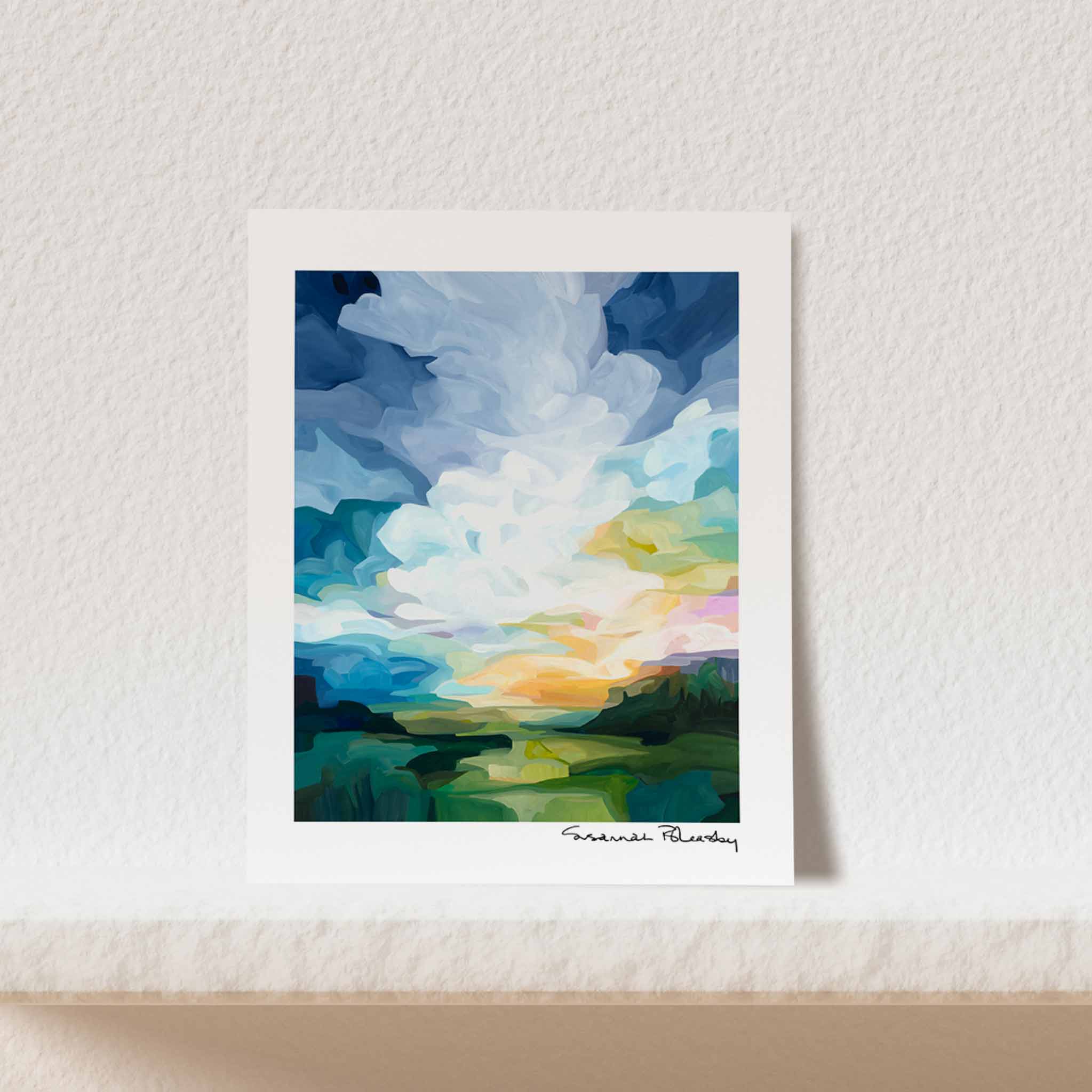 Susannah Bleasby Art – wholesale Art print – 'One Fine Day' | Sunrise painting art print2
