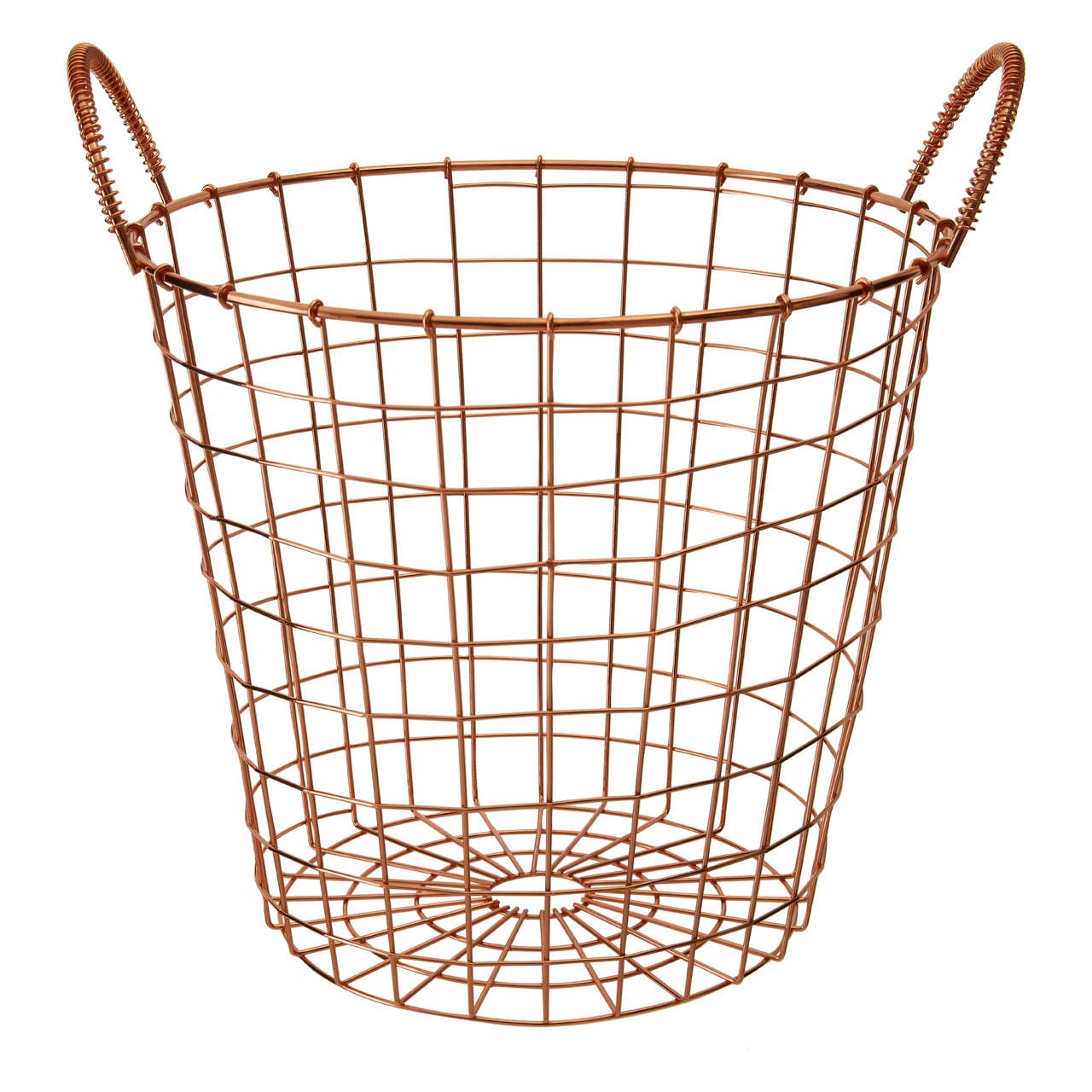 Interiors by Premier – wholesale Basket – Vertex Copper Finish Round Wire Basket1