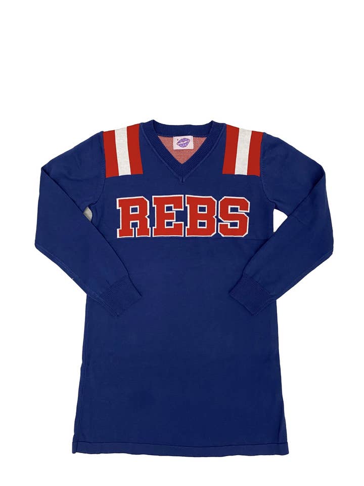 Abito maglione blu navy e rosso per la vendita all'ingrosso da parte di Sparkle City