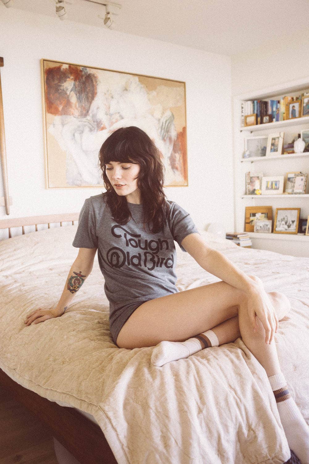 The Bee & The Fox - Wholesale Screen Printed T-Shirt - Women's - Tough Old Bird | Unisex Graphic T-shirt1