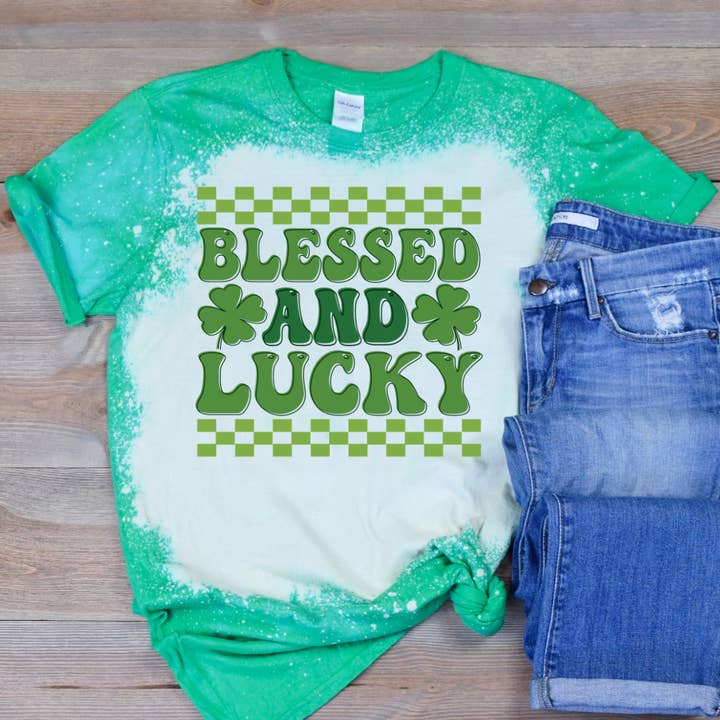 Blessed and Lucky St. Patricks Day Shirt für den Großhandel von Londas Trendy Tees