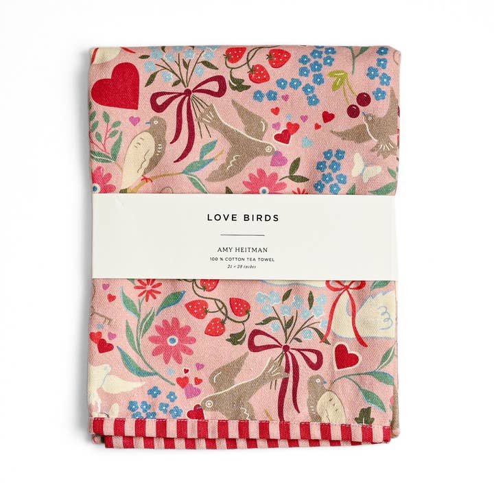 Serviette Love Birds pour la vente par Amy Heitman
