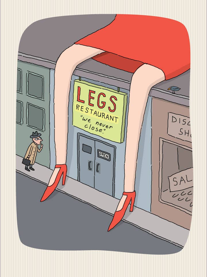 711 Legs Restaurant (Any Occasion Card, Birthday Card) for wholesale by Clayboys Cards