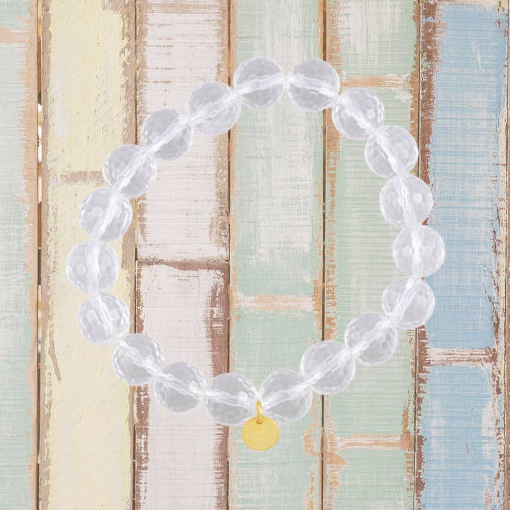 Luxury Sterling Silver Clear Quartz Healing Bracelet for wholesale by BellaMira Home