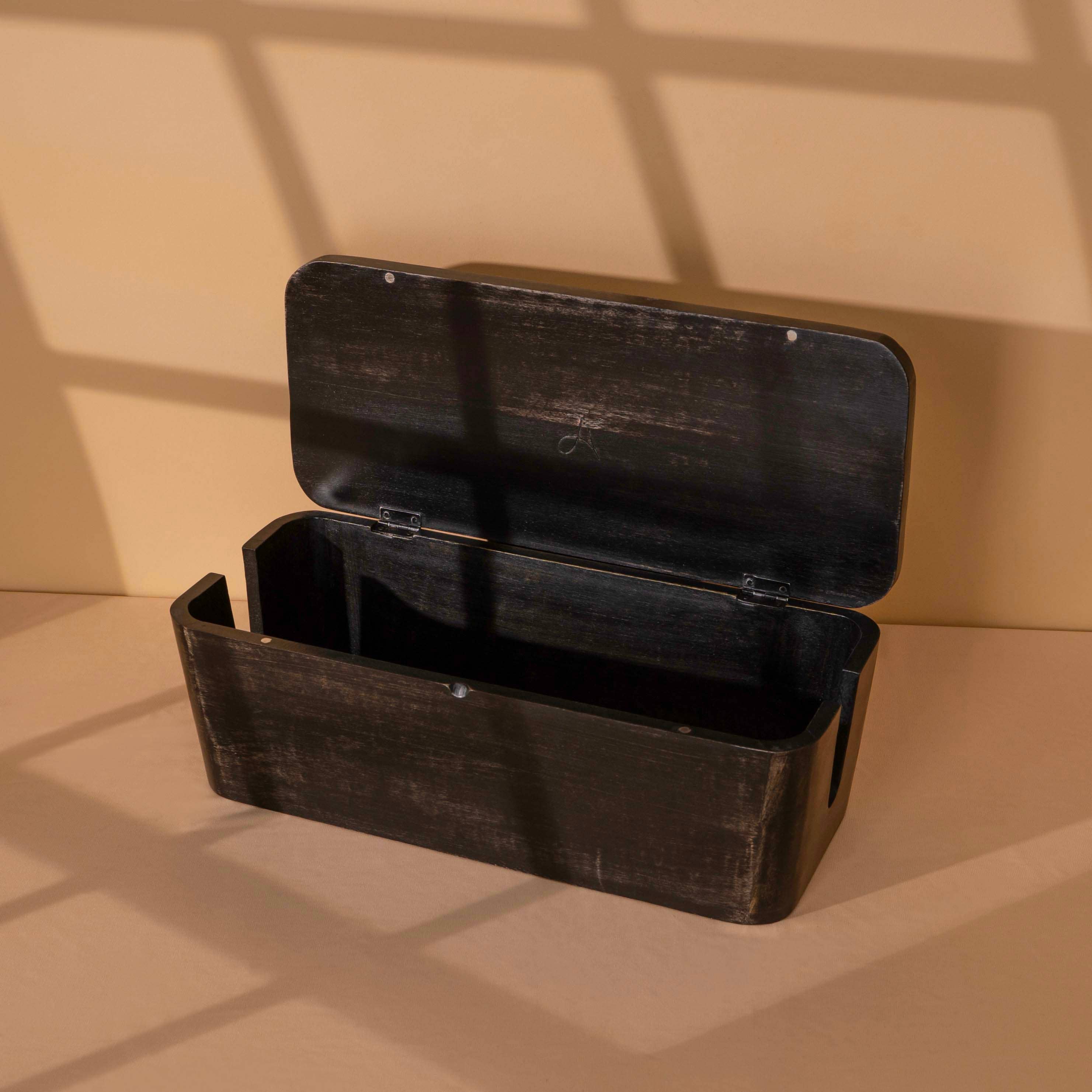 LuxeDesigns Co LLC - Wholesale Desk Organizer - Cable Management Box - Rustic Black7