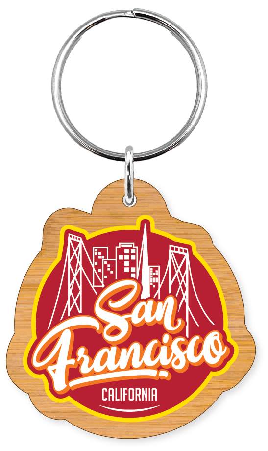 Morris Magnets - Wholesale Keychain - Unisex - Keychain - San Francisco W/ Bridge and City2