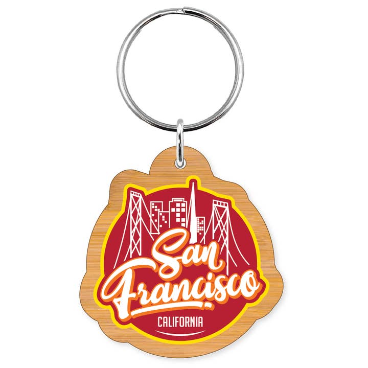 Morris Magnets - Wholesale Keychain - Unisex - Keychain - San Francisco W/ Bridge and City2