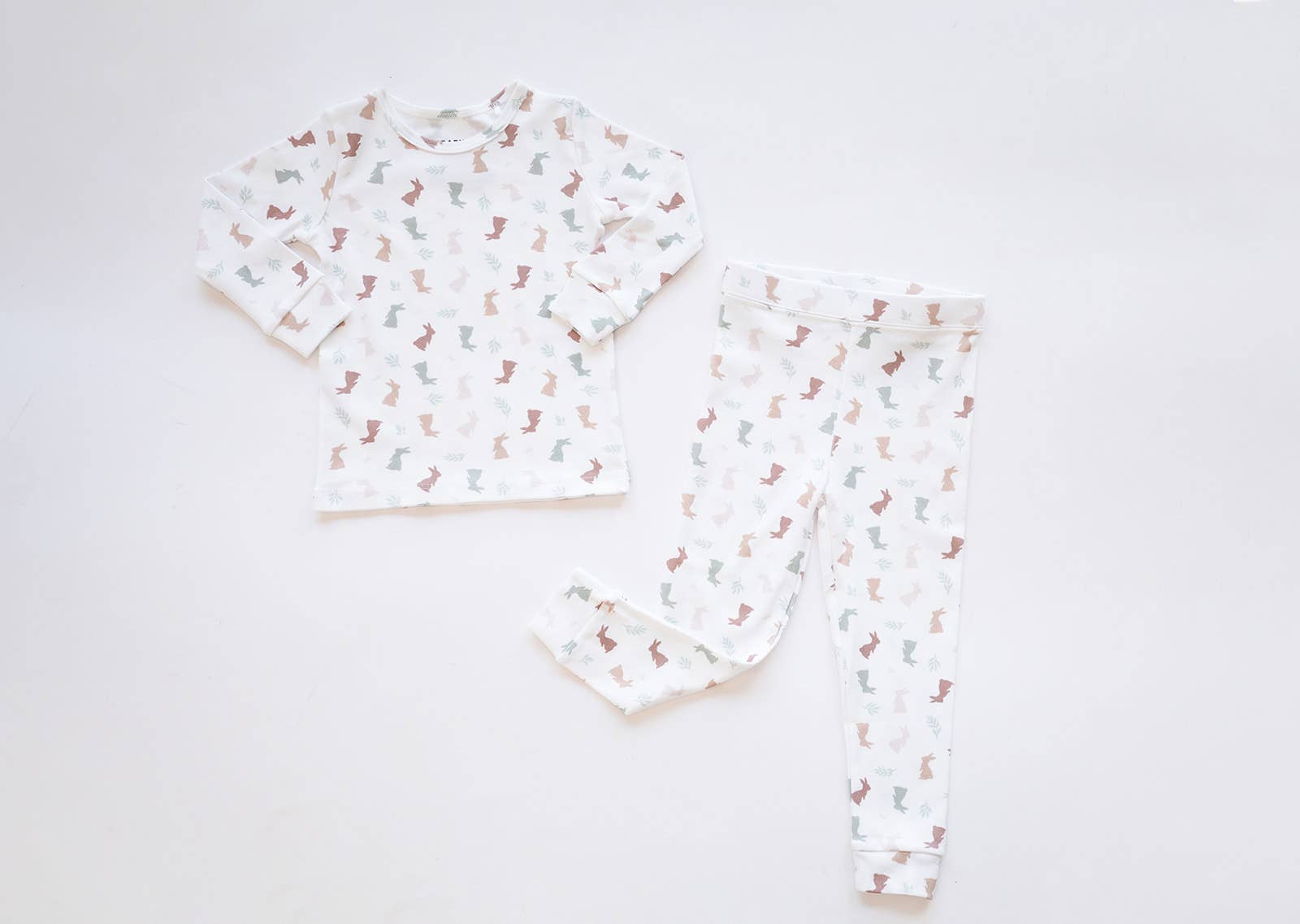 Gaia Baby Goods - Wholesale Sleepwear Set - Kids - Organic Cotton Baby / Toddler Pajamas in Spring Easter Bunny2