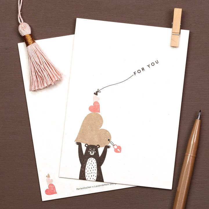 10x Cartão de saudação | Meu coração para ti por atacado de Perlenfischer