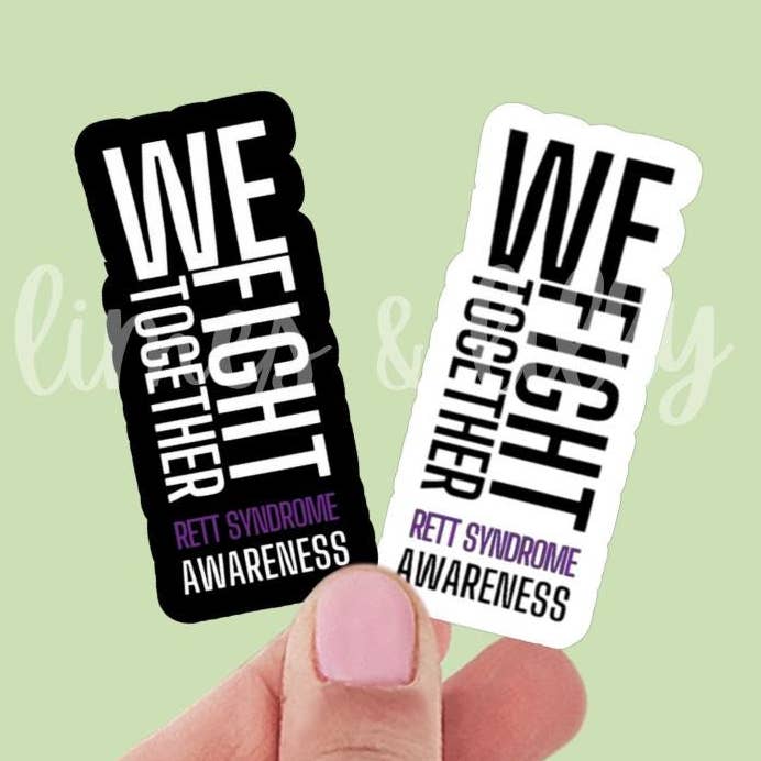 Autocolante de Vinil de Consciencialização da Síndrome de Rett | Autocolante Lutamos Juntos | Laço Roxo | Mês de Consciencialização | Mãe de Necessidades Especiais | Mãe Médica por atacado de Limes & Lilly