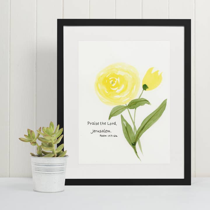 Psaume 147:12 une illustration à l'aquarelle pour la vente par Mary Reichter