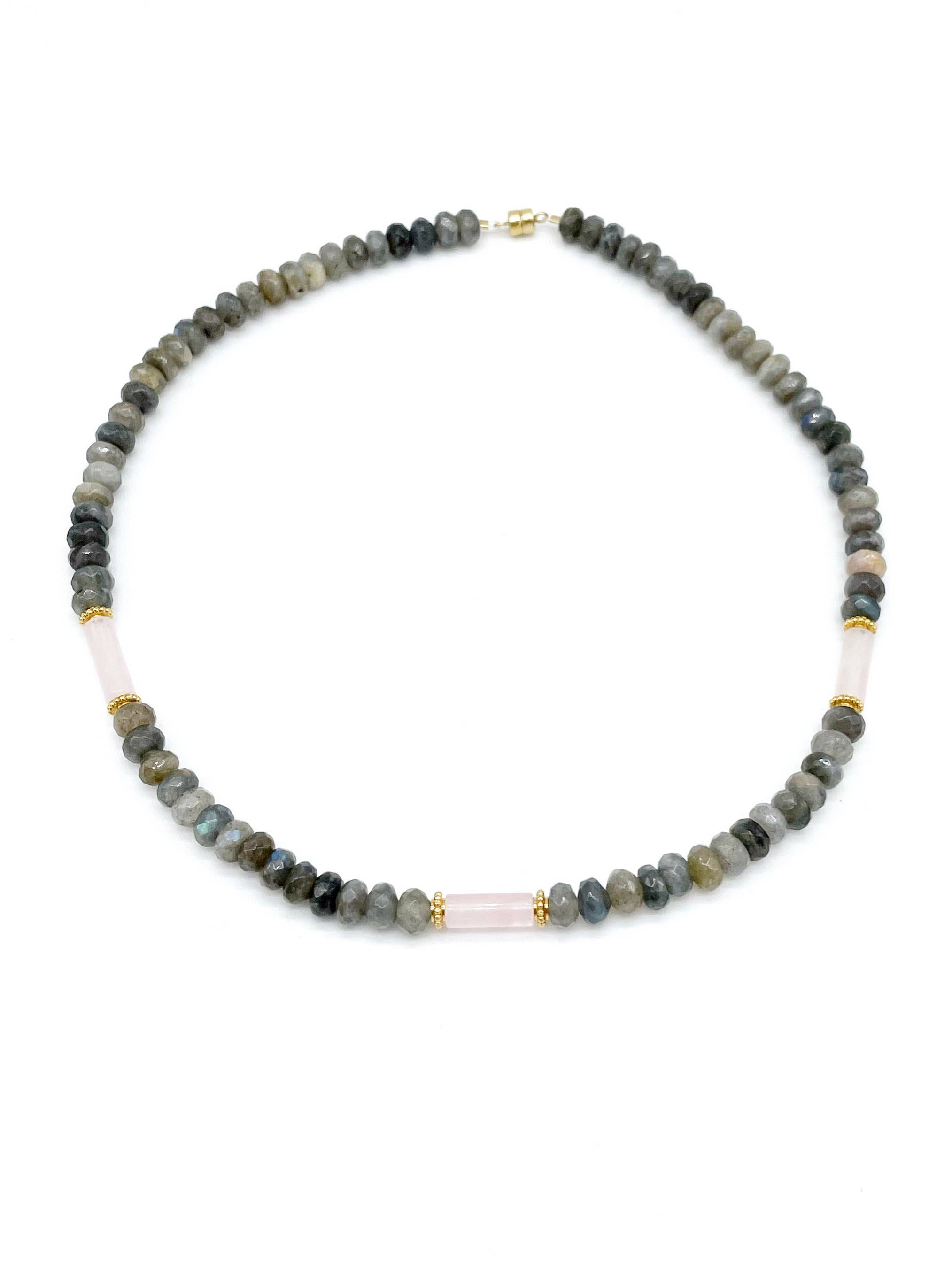 Holi Editions - Wholesale Beaded/Pearl Necklace - Vibe On Labradorite Necklace1