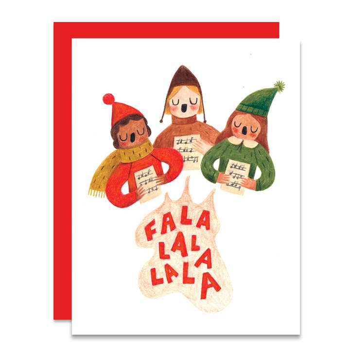 Fa La La La La Card – GLP x Yours, Roxanne for wholesale by Greenwich Letterpress