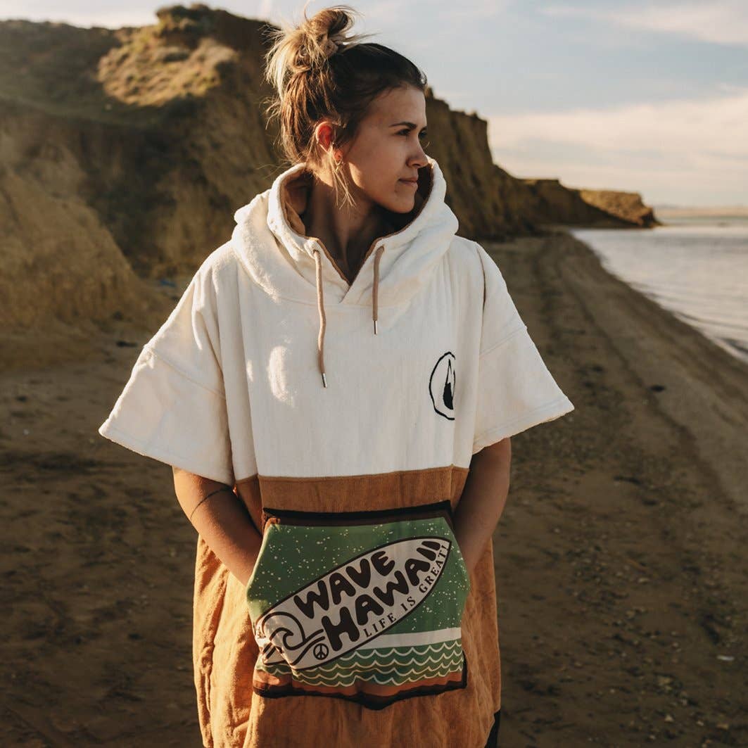 WAVE HAWAII - Wholesale Poncho - Unisex - WAVE HAWAII Poncho Campeche2