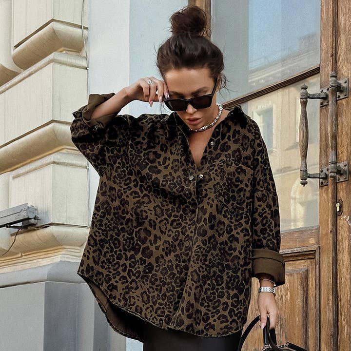 Marayn - Venta al por mayor Chaqueta - Mujer - Chaqueta versátil de estilo británico con estampado de leopardo retro para otoño21