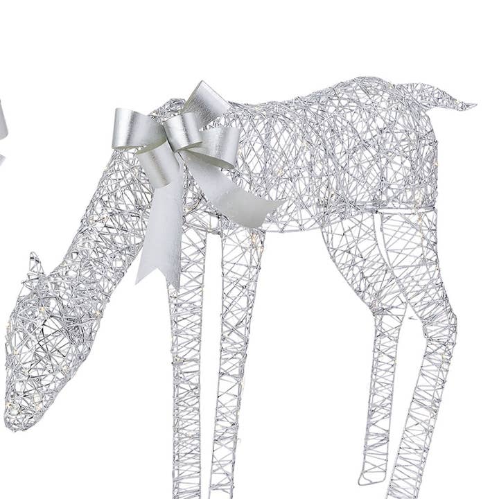 Seasonal LLC - Wholesale Christmas Decoration - Metallic Silver Reindeer with Warm White LED Lights (Plug In) Sold Separately3