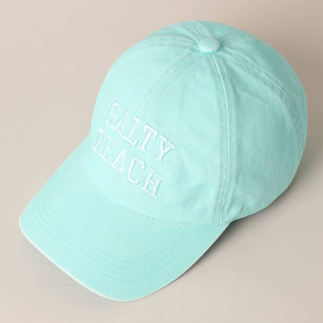 Fashion City - Wholesale Baseball Cap - Women's - Salty Beach Text Embroidery Baseball Cap13