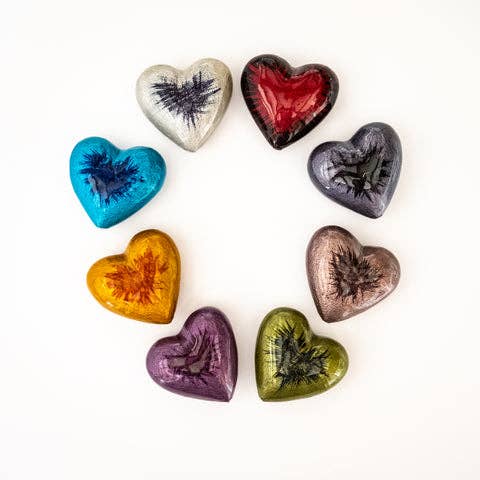 Coloured Large Hearts 5 cm for wholesale by Tilnar Art