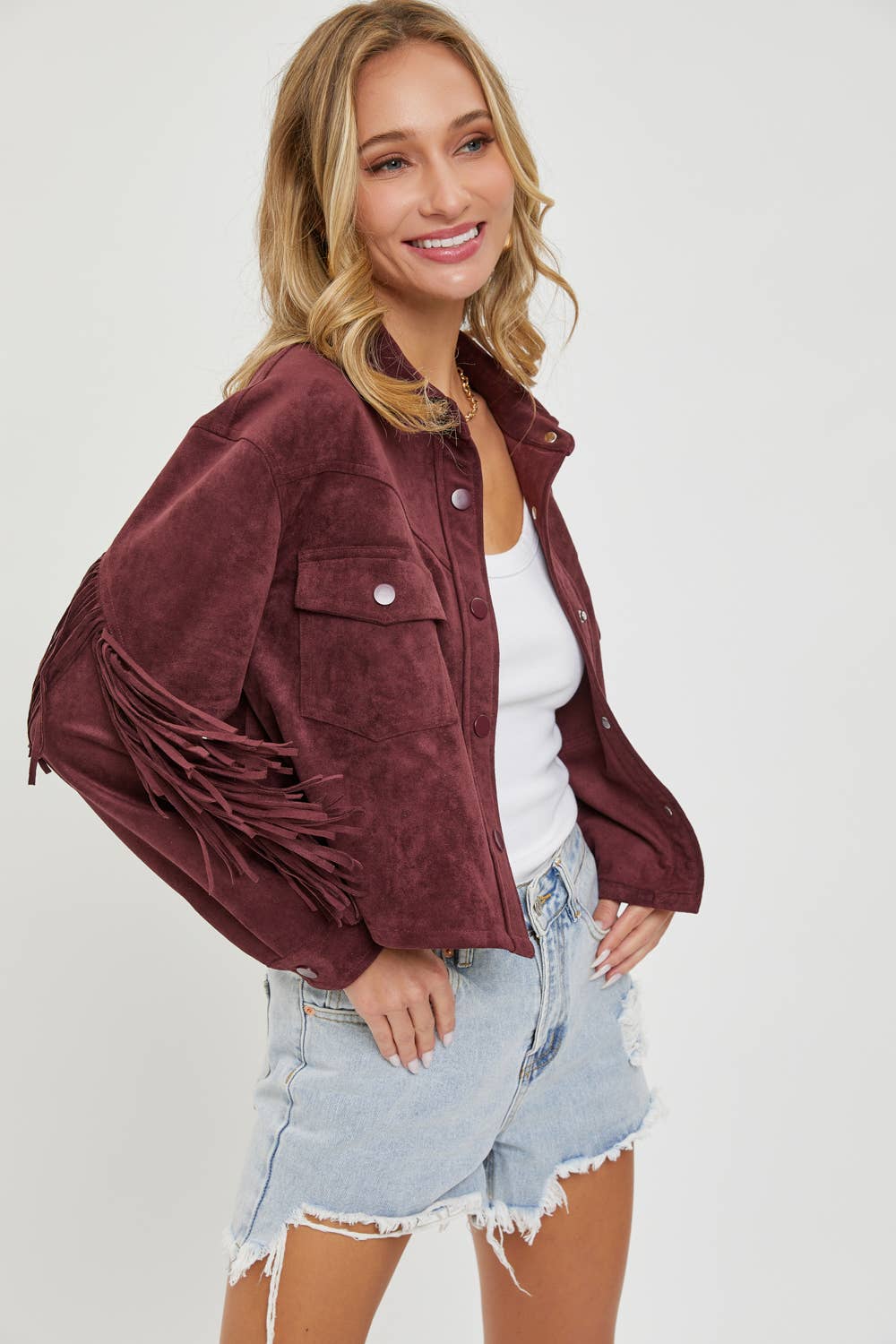 Sweet Lovely by Jen – Großhandel Hemdjacke/Shacket – Damen – Western-inspirierte Wildleder-Shacket20