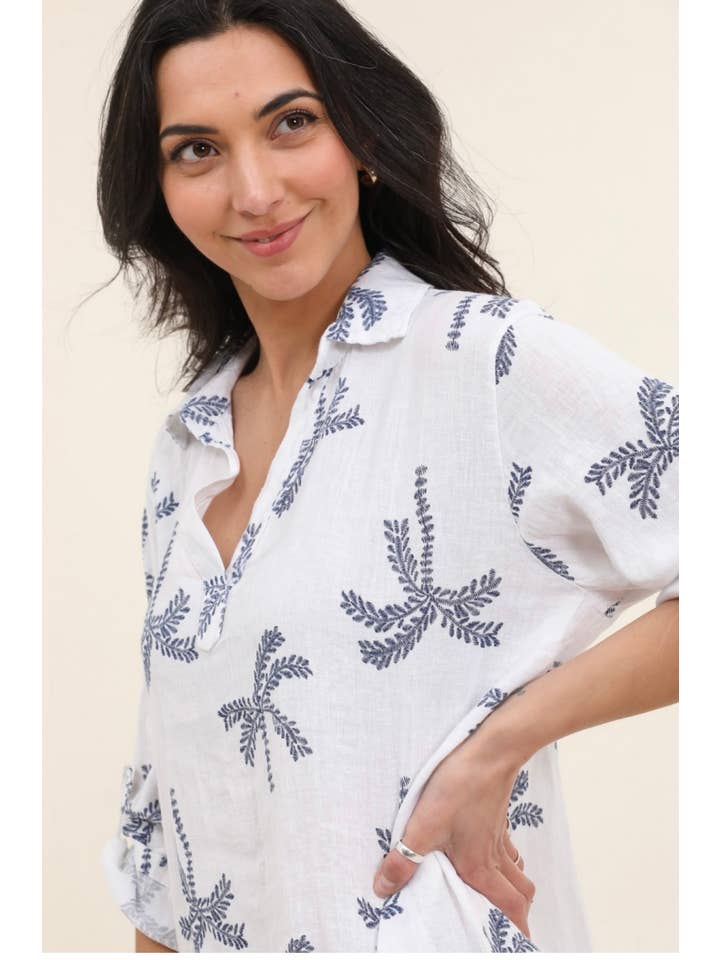 LÉA & LUC – Großhandel Kleid – Damen – Bedruckte Kleider aus 100% Leinen REF.680211