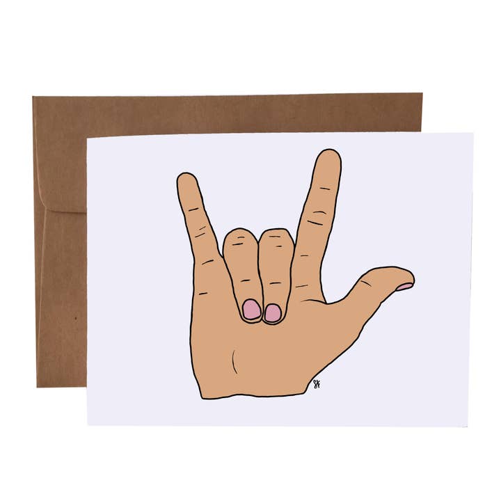 SKP ink - Wholesale Love Card - I Love You | ASL Sign Language Greeting Card