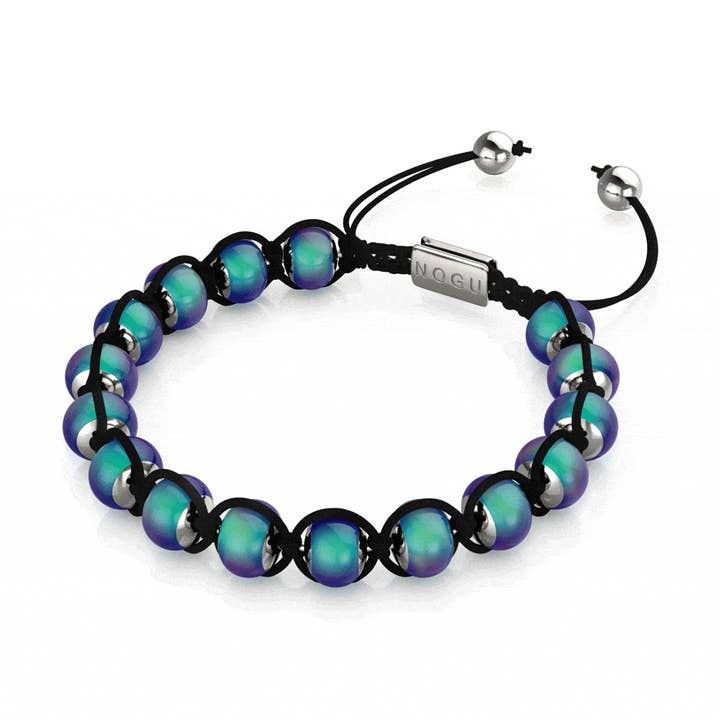 Chromata | Argento x Nero | Mood Stone Charmballa per la vendita all'ingrosso da parte di NOGU