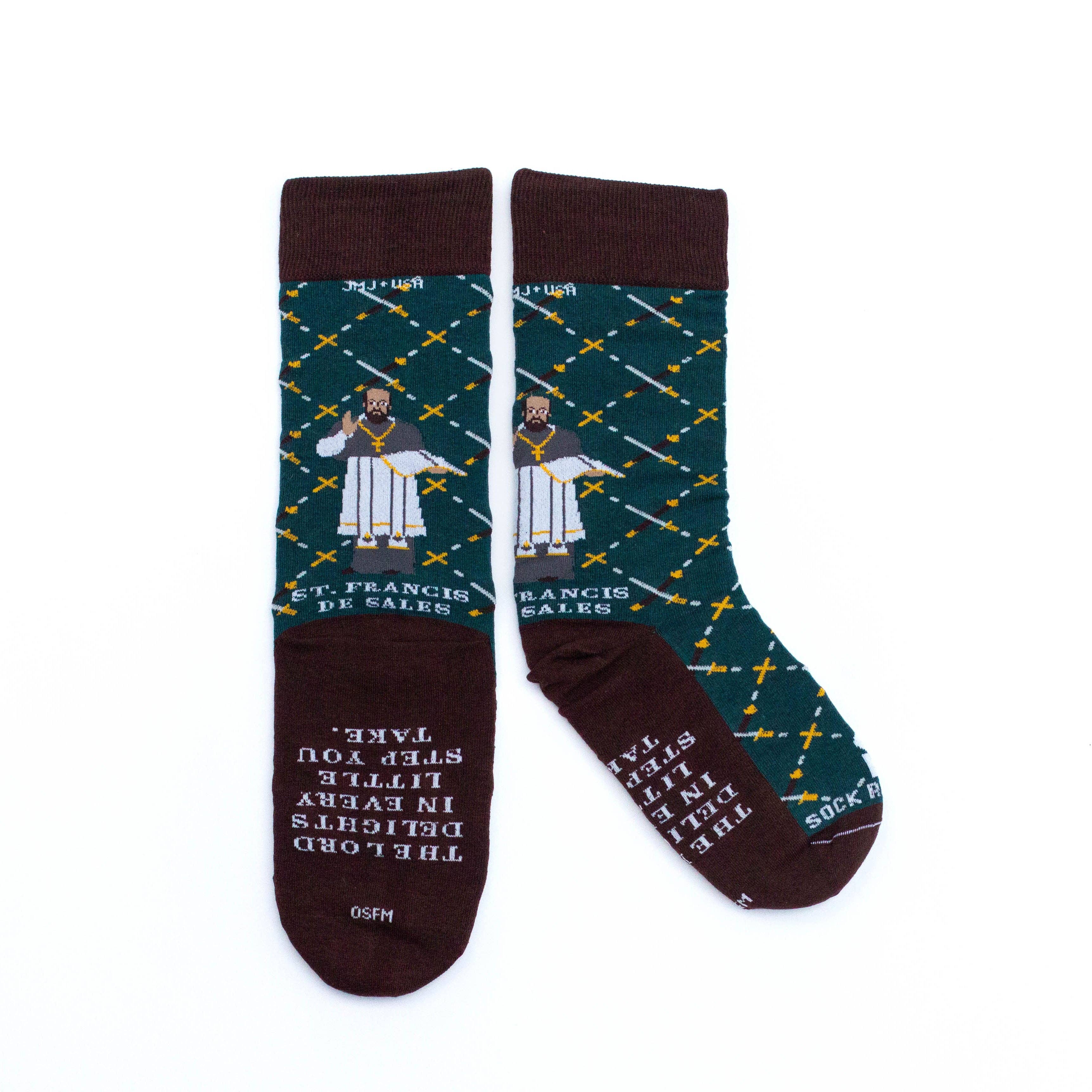 Sock Religious - Wholesale Socks – Unisex - St. Francis de Sales Adult Socks