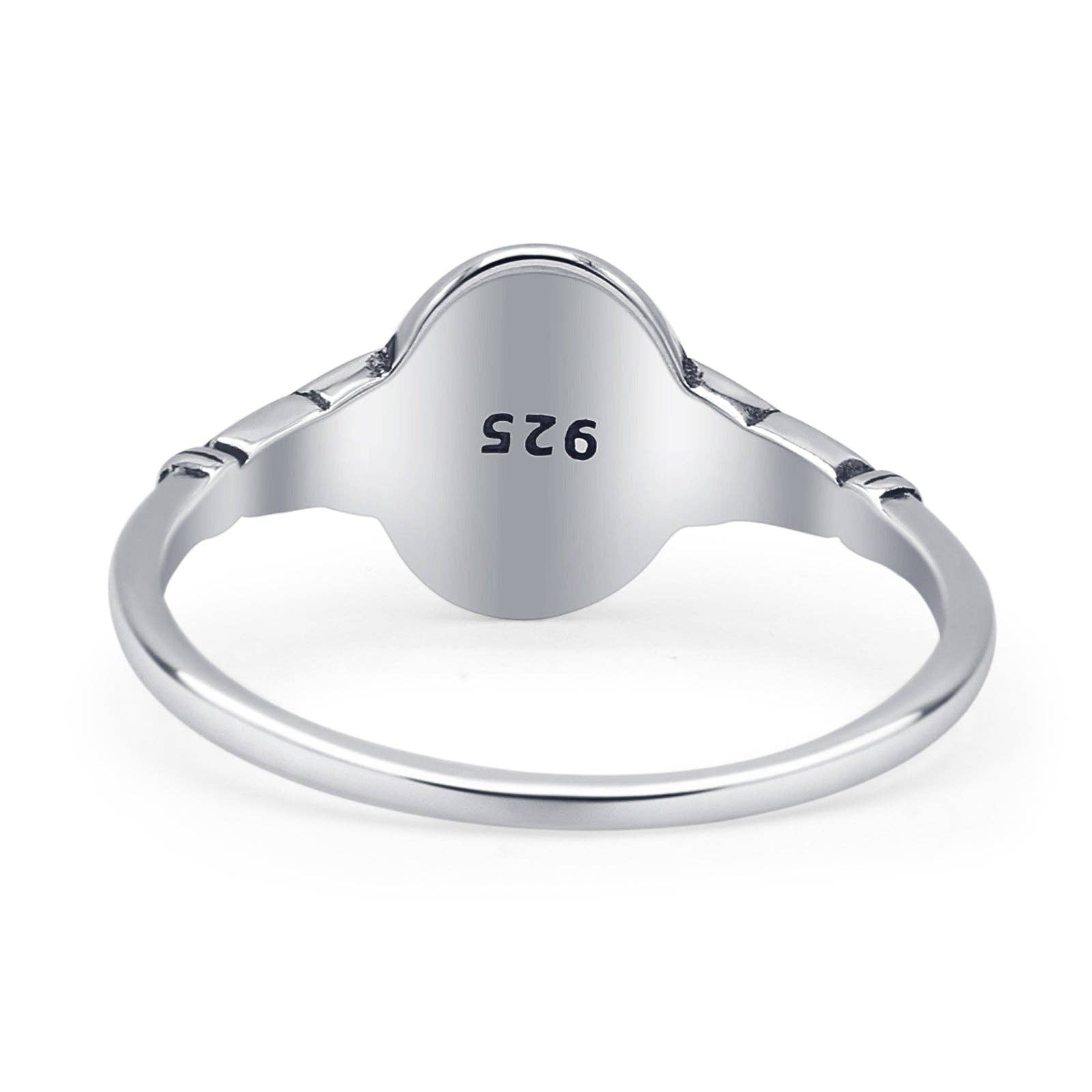 Oval Turquoise Floral Ring Oxidized for wholesale on Faire2