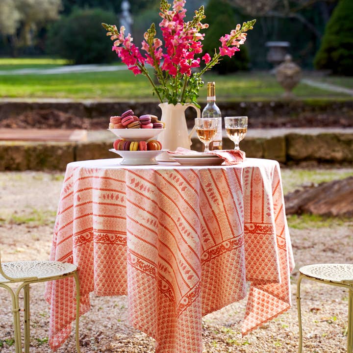 Provence Avignon Pink City Tablecloth for wholesale by Couleur Nature