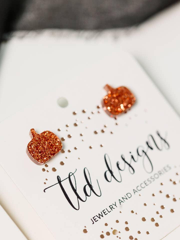 Pumpkin Studs for wholesale by TLD Designs