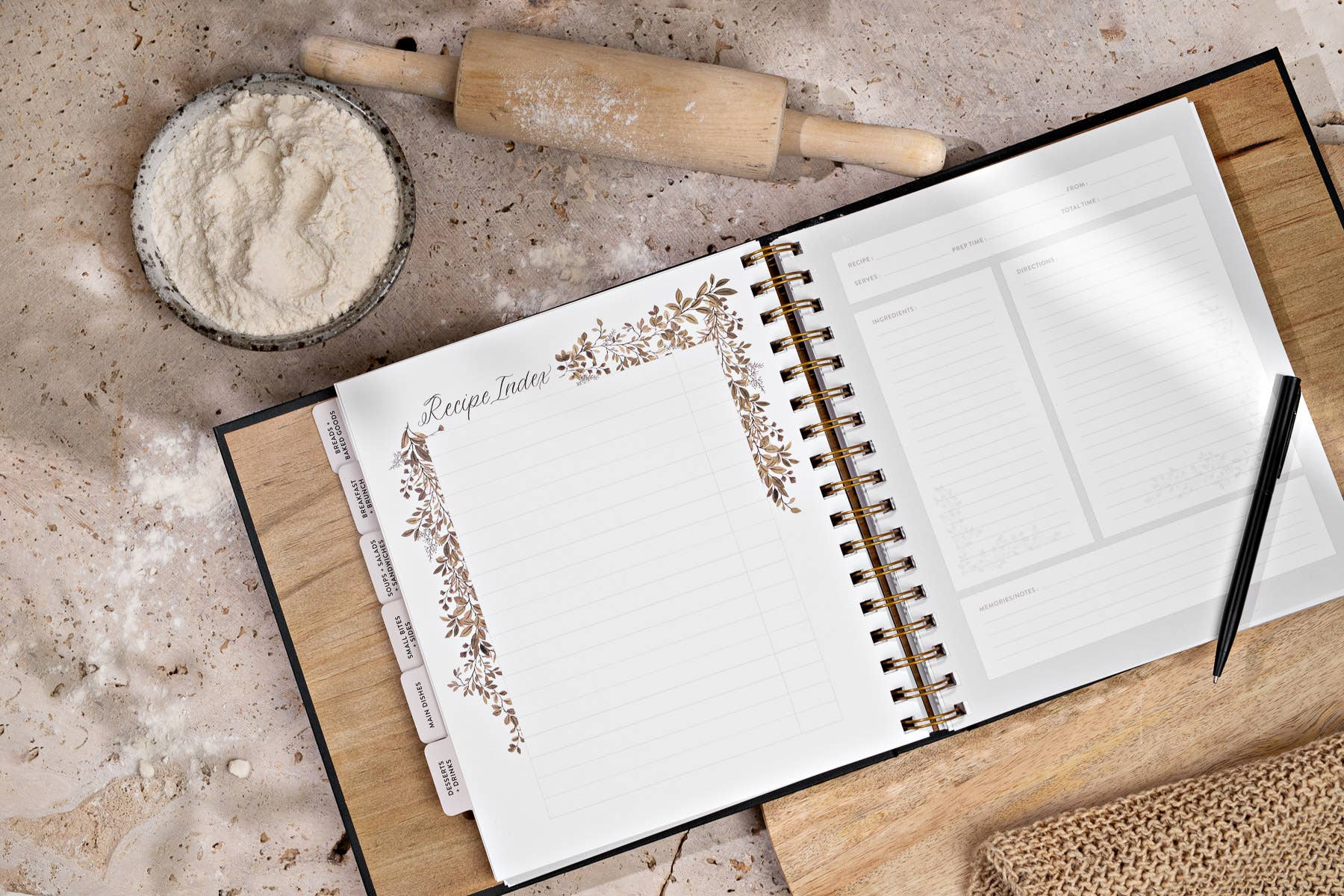 Paige Tate & Co. – wholesale Cookbooks and food – Around Our Table: Blank Recipe Book with Recipe Cards 1