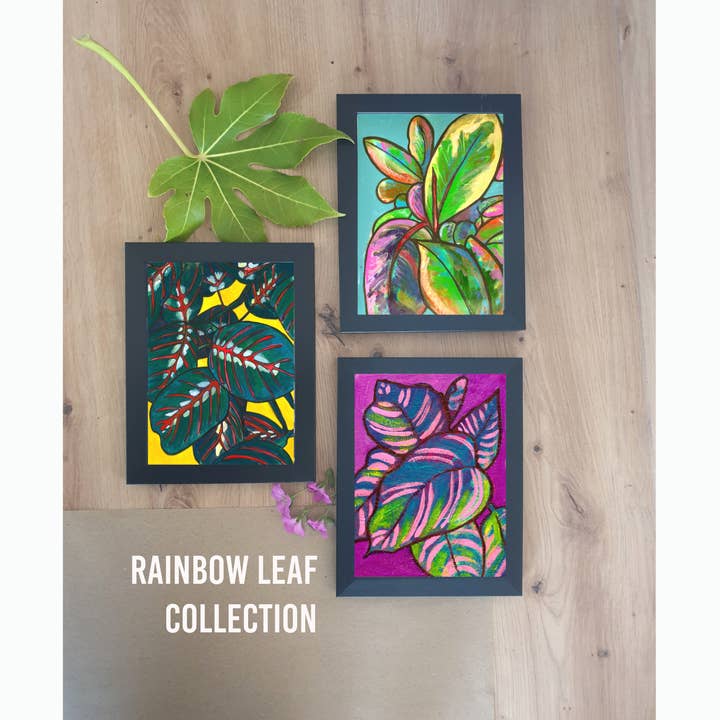 Plant Based Paintings - Wholesale Art Print - Purple Calathea - Giclee Art Print4