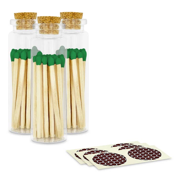 Thankful Greetings - Wholesale Matches - 2" Matches + Small Bottle - Color of Your Choice + Strikers13
