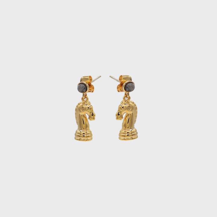 0341 Chess Series Stud Earrings for wholesale by Dalbit New York Jewelry